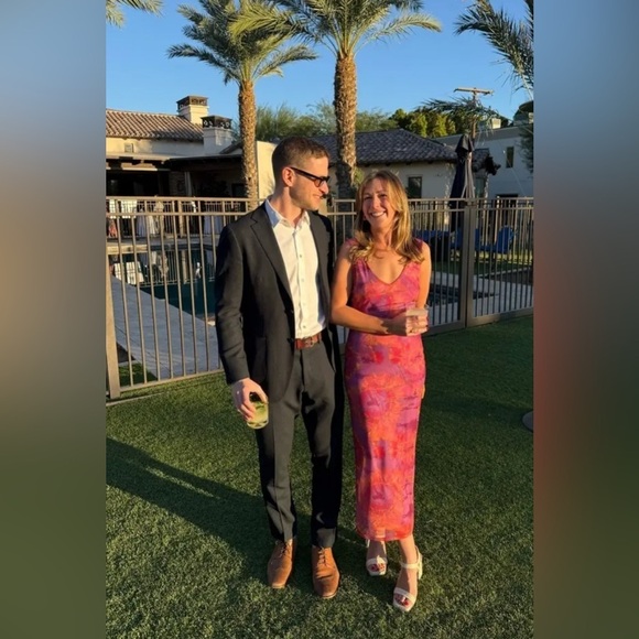 Ronny Kobo Tie Dye Mesh Maxi Dress size medium - Picture 8 of 16